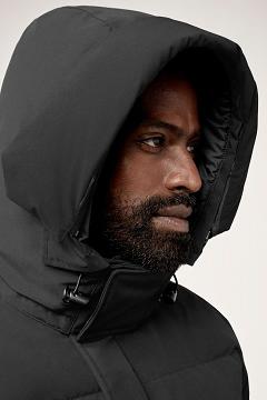 Chamarras Canada Goose Hombre Mexico - Wyndham Abrigos Negros HT7198426